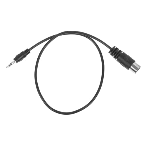 WATIIFUFU Audioleitung gitarrenkabel guitar cable Stereokabel Audio-Adapter audio adapter Audio-Klinkenadapter 5-poliges Audiokabel 3,5-mm-Audiokabel 3,5 mm 5-poliges Kabel Metall Black von WATIIFUFU