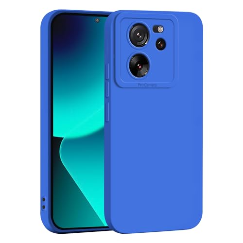 WBWONE Hülle für Xiaomi 13T / 13T Pro Case, Silikon Handyhülle Ultra Dünn Weiche TPU Kamera Alles Inklusive Stoßfest Schutzhülle Cover - Dunkelblau von WBWONE