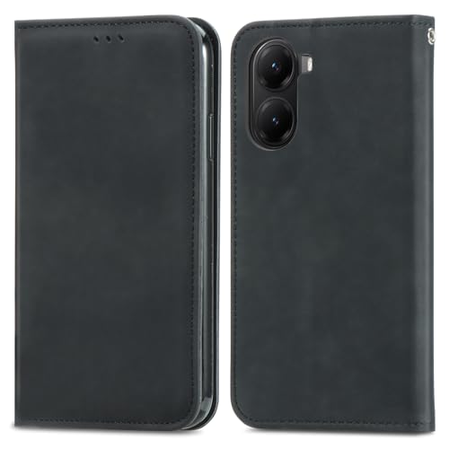 WBWONE Hülle für Xiaomi Poco X7 Pro 5G, TPU/PU Premium Lederhülle Handyhülle Geldbörse [Kartenfächer] [Standfunktion] Stoßfest Schutzhülle - Schwarz von WBWONE