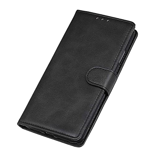 WBWONE Hülle für Xiaomi Redmi Note 14 4G, Premium TPU/PU Leder Klappbar Stoßfeste Schutzhülle Tasche Handyhülle mit Kartenschlitz & Standfunktion - Schwarz von WBWONE