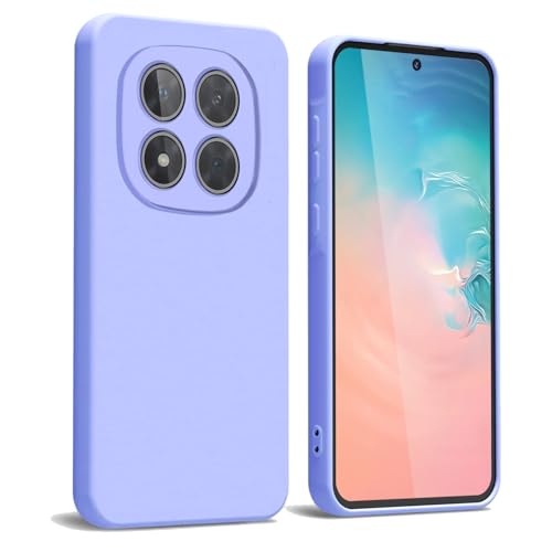 WBWONE Hülle für Xiaomi Redmi Note 14 Pro+ Plus 5G Case, Silikon Handyhülle mit Stoffauskleidung Dünne Weiche TPU Soft Stoßfest Schutzhülle Cover - Lila von WBWONE