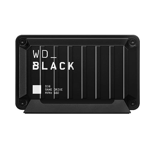 WD_BLACK D30 Game Drive SSD 500 GB (Übertragung mit 900 MB/s, USB Typ-C zu Typ-A Kabel) kompatibel mit PlayStation 5 und Xbox Series X|S, Schwarz von WD_BLACK