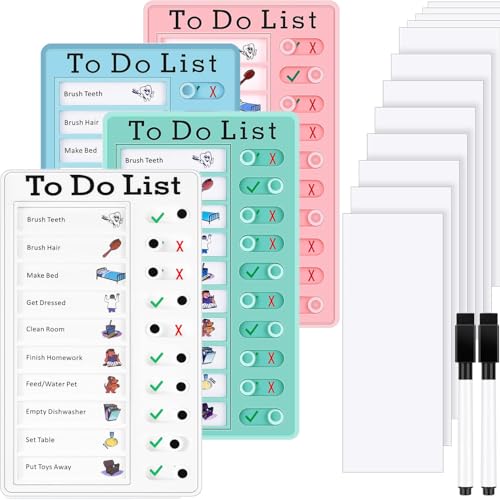 Memo Checkliste Boards 4stk Abnehmbare Checklist Board mit 12 Trocken Löschen Papier, 2 Whiteboard-Marker Für Zuhause Reisen Lernplanung Zeitplan Erinnerung Memo Checkliste Boards 4stk Abnehmbare Checklist Board mit 12 Trocken Löschen Papier, 2 Whiteboard-Marker Für Zuhause Reisen Lernplanung Zeitplan Erinnerung von WDZGX