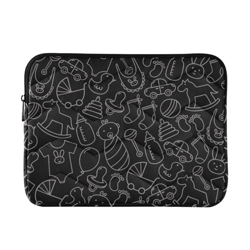 Laptop-Hülle für 33-35,6 cm (13 - 14 Zoll), Computertasche, Tiermotiv, niedlich, Cartoon, Reisen, Laptop-Tasche, Handtasche für Männer und von WDdZzyy