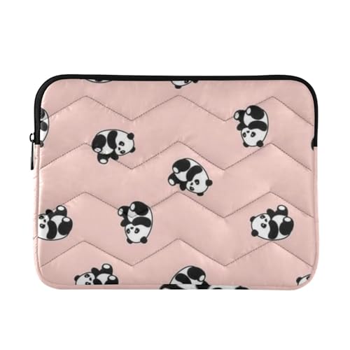 Laptoptasche 13-14 Zoll Laptop-Tasche Pfirsich Cartoon Panda Computer-Aktentasche mit Reißverschluss für Laptop von WDdZzyy