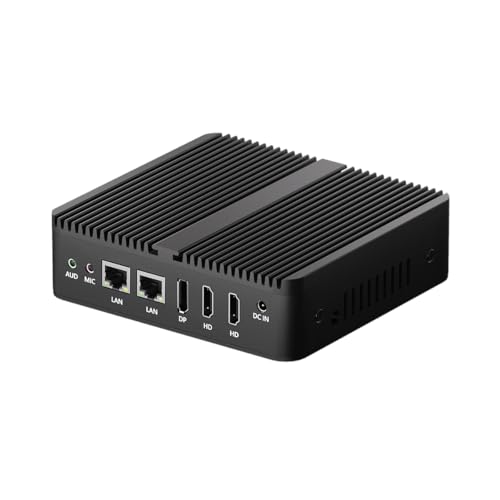 WEIDIAN N100 Lüfterloser Mini PC 12th Gen N100(up to 3.4GHz), 16GB DDR4 512GB SSD, Win 11 Pro Silent Mini Desktop Computer Support 4K 3*Displays 2*Gigabit Ethernet USB3.0 WiFi&BT Zuhause Büro Business von WEIDIAN