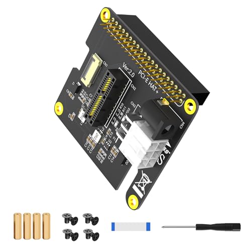 WEIDN PCIe 1 x Riser-Kartenadapter mit Kabel, 12 V Leistung, 40-poliger GPIO-Header, 6-polige Anschlüsse für Entwicklungsplatine von WEIDN