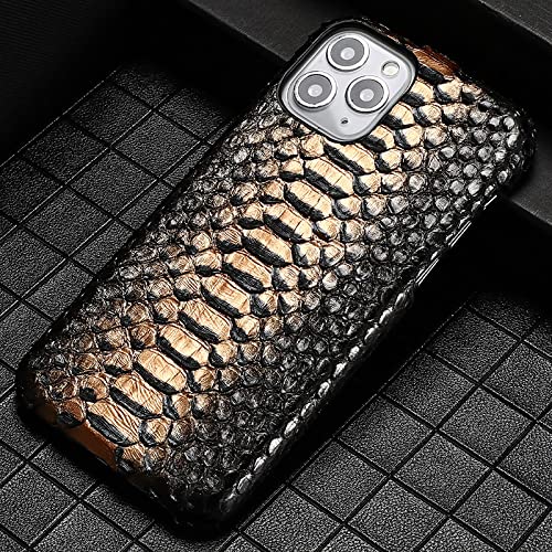 WEIHUAD Luxuriöse Schutzhülle aus Leder mit Python-Druck für iPhone 13, 14 Pro Max, 14Pro, 13, Mini, 11, 12 Pro Max, X, XS, XR, 6, 6s, 7, 8 Plus, SE 2020, Schutzhülle, A1, iPhone 11 von WEIHUAD