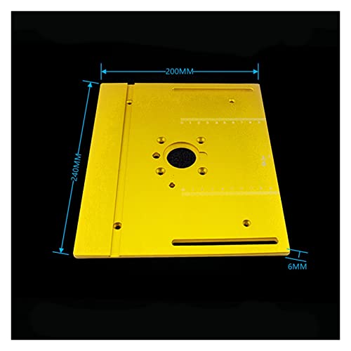 Holzbearbeitungs-Winkelmesser Frästisch-Einlegeplatte for Holzbearbeitungsbänke Tischkreissäge mit Gehrungslehrenführung Aluminiumprofilzaun-Gleithalterungen Genaue Messung(Aluminum Plate B) von WEIJICUI