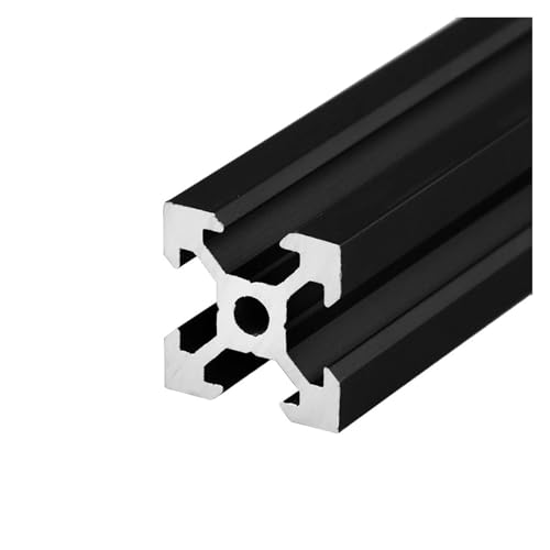 Aluminium gedrückt, 1 Stück schwarze 2020 V-Nut eloxiertes Aluminium extrudierte Linearführung(150mm) von WEKONUMEX