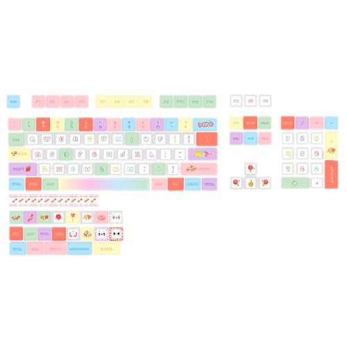 Verleihen Sie Ihrer Tastatur Farbe mit 126 Tasten XDA-Profil-Tastenkappen, geeignet für Gamer und Schreibkräfte. Die Tastenkappe verbessert die Arbeitseffizienz und den Tippkomfort in Büroumgebungen von WELLDOER