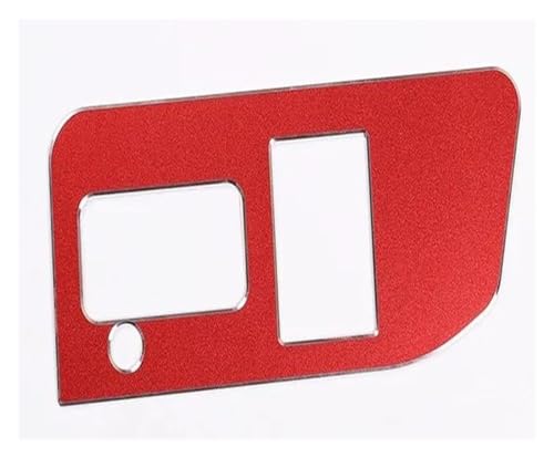 Auto Innenstyling Aluminiumlegierung Kofferraum Schalter Sitzheizung Knopfrahmen Aufkleber Autozubehör Für 86/ BRZ 2016-2020(Farbe:Rot,Größe:EIN) von WELSAA
