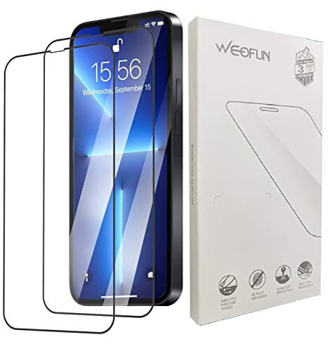 WEOFUN 2 Stück Schutzfolie für iPhone 13 Pro Max [6.7 Zoll] [3D Full Coverage] Displayschutzfolie für iPhone 13 Pro Max von WEOFUN