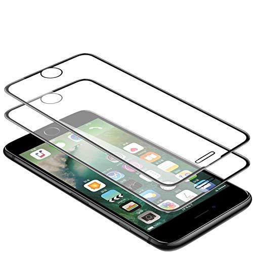 WEOFUN 3D Schutzfolie für iPhone 6 Plus/6s Plus/7 Plus/8 Plus[2 Stück] - Schwarz von WEOFUN