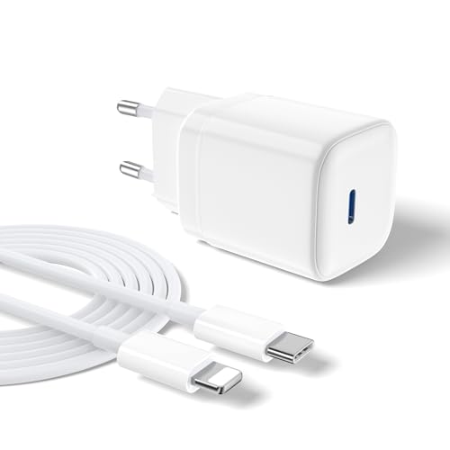 iPhone-Ladegerät, [MFI-Zertifiziert] 20 W USB-C-Schnellladegerät mit 2 m USB-C auf Lightning Kabel für iPhone 14/14 Plus/14 Pro/14 Pro Max/12/11/SE/XS, PD 3.0 Typ C Power Adapter Mini Wandladegerät von WERYUY