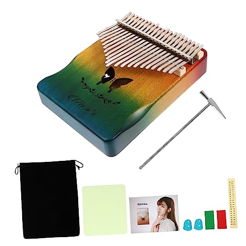 WESIEVYA 1 Satz Kalimba Kinderklavier Mini-Klavier 21 Tasten Daumenklavier kleines Musical mone professional musikinstrumente toy kleines Musikinstrument kleines Instrument hölzern Colorful von WESIEVYA