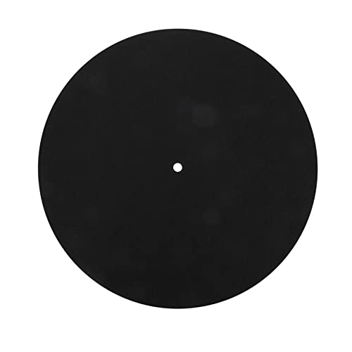 WESIEVYA 2 Stück 7 filz aufzeichnungsblock Slipmat-Pad aus Kork Matten vinyl zubehör Plattenteller Matte tischläufer filz plattenspieler Plattenteller Slipmat Schutzmatte aufzeichnen Black von WESIEVYA