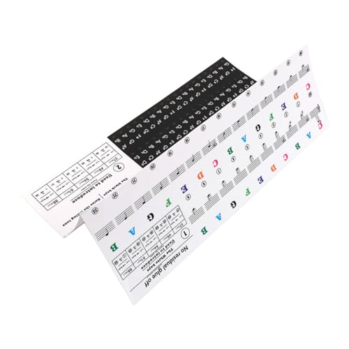 WESIEVYA 37 88 Tasten Klavier Keyboard Aufkleber Abnehmbare Notenetiketten Für Anfänger Bunte Klaviertastatur Noten Aufkleber Für Und Erwachsene Leicht Anzubringen Und von WESIEVYA