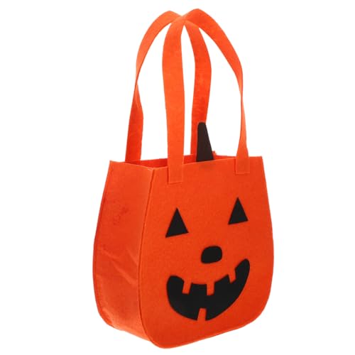 WESIEVYA Halloween Süßigkeiten Tasche Aus Filz Kürbis Süßigkeitensammelbeutel Geschenkbeutel Für Halloween Party Ideal Für Kinder Und von WESIEVYA