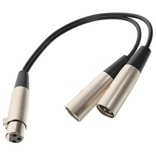 WESIEVYA XLR Splitter Kabel 3 Pin Mikrofon Kabel XLR Stecker Auf Doppel XLR Buchse Hochwertige Audioverbindung Für Mixer Verstärker Und PA Systeme Silberfarben von WESIEVYA