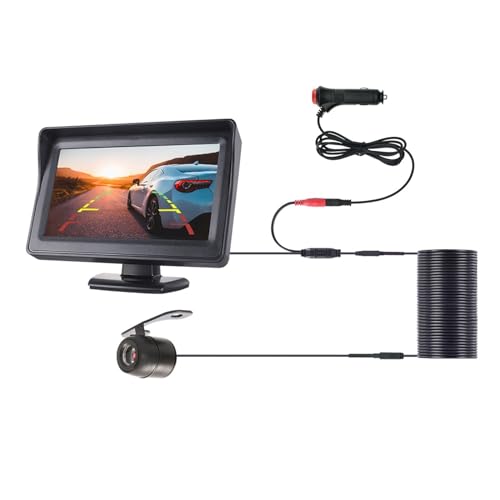 4,3-Zoll-Auto-Rückfahrkamera Mit Monitor for Parken Von Fahrzeugen, LED-HD-Rückfahrkamera, TFT-LCD-Bildschirm, Einfache Installation(430B-CL-BF-6M) von WESLNN