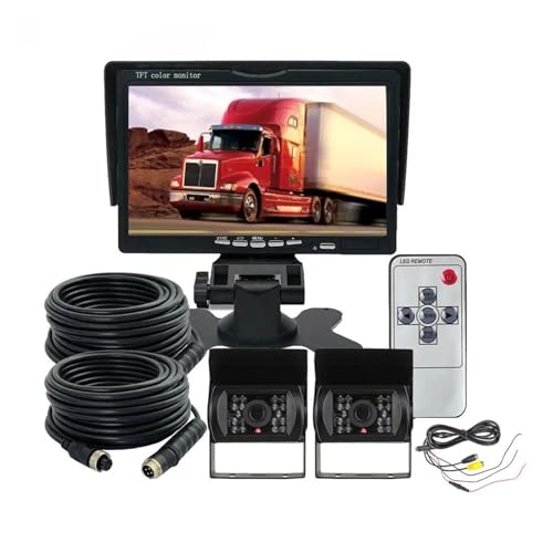 7'' Rückfahrkamera-Monitor-Set, Rückfahrkamera, Nachtsicht for LKW, Wohnmobil von WESLNN