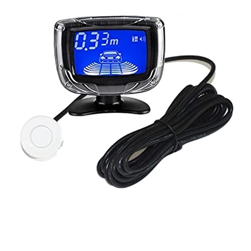 Auto Parksensor Dual CPU LCD Display Mit Schalter 12V Auto Reverse Backup Sensor Parkradar Monitor Detektor System(White) von WESLNN