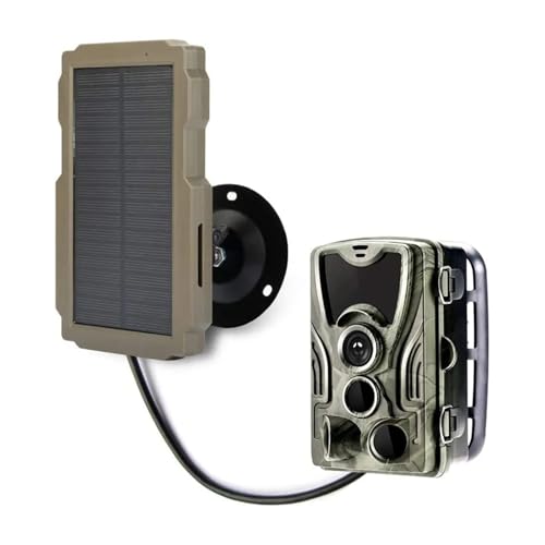 Tragbares Solarpanel-Set for Wildkameras, 3000 MAh, 6 V-12 V, Wasserdicht, Wiederaufladbar, Solarladegerät for Jagdkameras von WESLNN