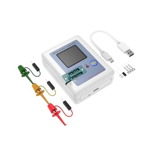 WESLNN Transistortester Hochpräzises LCD-Digitalmessgerät Diode Triode Kapazität ESR MOS/PNP/NPN LCR MOSFET TFT(LCR-TC1) von WESLNN