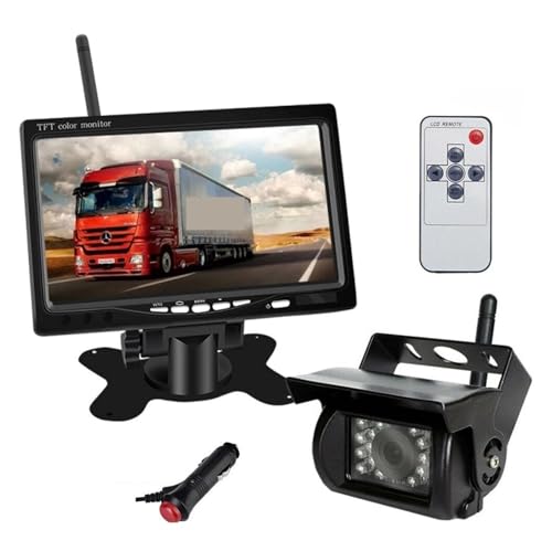 Wohnwagen, Wohnmobil, LKW, Rückansicht, Parken, Kabelloses 7-Zoll-Monitor-Rückfahrkamera-Set von WESLNN