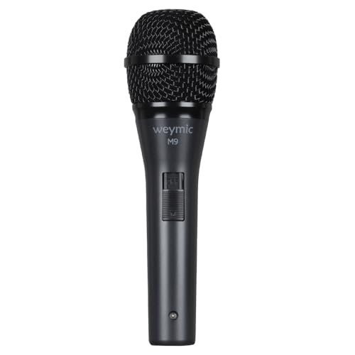 WEYMIC M9 Dynamic Vocal Classic Style Microphone Audio Classic Professional Dynamic Cardioid Unidirectional - For Instruments, Drums, Percussion, Vocals (M9) von WEYMIC