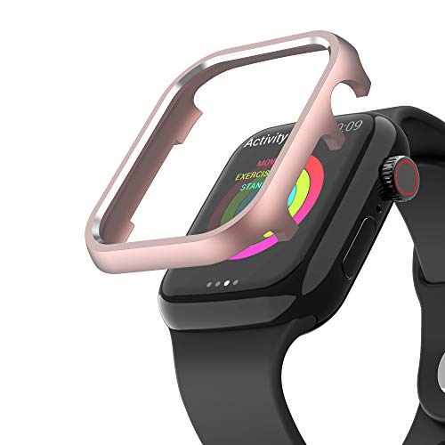 Kompatibel mit Apple Watch 10 Schutz Hülle, Glitzer Hard Hülle Aluminium Ultra Slim Schutzhülle Gegen Kratze Gehäuse Bumper Protective Hülle Kompatibel mit iWatch 46mm Abdeckung Series 10, Rosa von WFCKPQF