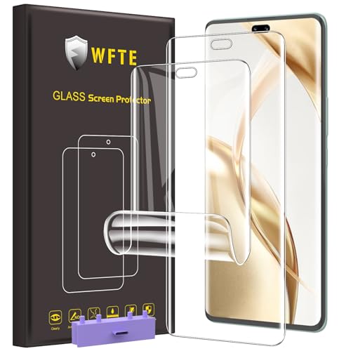 WFTE [2 Stück Schutzfolie für Honor 200 Pro 5G TPU [Nicht Gehärtetes Glas] Anti-Kratzen,Anti-Öl,Anti-Bläschen Weich Displayschutzfolie kompatibel mit Honor 200 Pro von WFTE