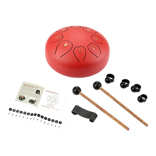 WHAMVOX 1 Set Ethereal Drum Rote Große Zungentrommel Handtrommel Aus Musikinstrument Für Anfänger Tragbare Percussion Für Praxis Und Aufführung von WHAMVOX