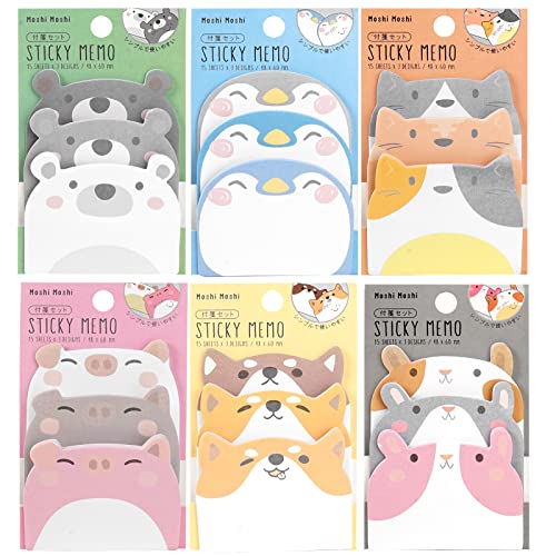 270 Stück Haftnotizen, Cute Stationary Selbstklebend Sticky Notes Set, Lustige Haftnotizen Kawaii Notizzettel Klebezettel für Schule, Büro von WHC