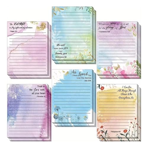 6/8 Stück linierte Haftnotizen Bunte Notizzettel Memo Pad Selbstklebende Haftnotizen Blume Memo Post Stickies für Schüler von WHFCBJBW