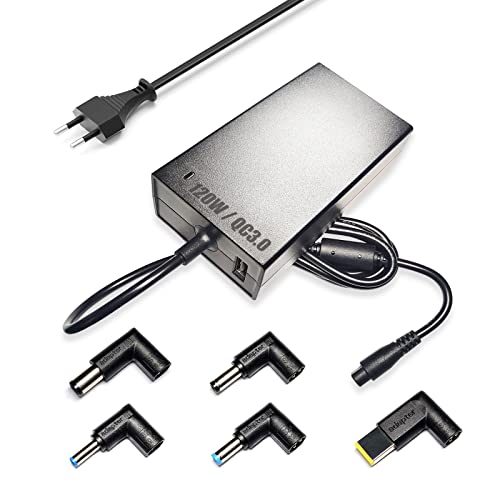 120W Laptop Netzteil Universal Ladekabel Für Gaming Laptop Asus Rog Acer Aspire Lenovo Legion Think/Ideacentre AIO HP Omen 15 Dock G2 USB QC3.0 18W Schnell Ladegerät Smartphones von WHOTBOY