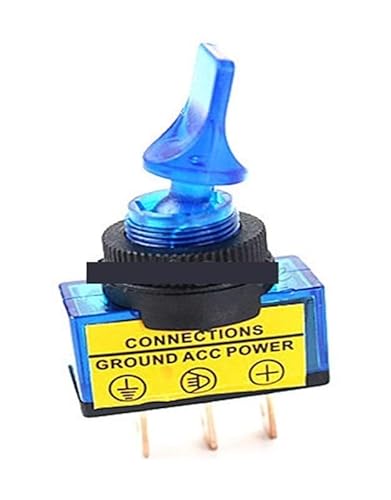 1PCS Automotive Toggle Switch 3 Pin ON-Off with LED Light DC12V 20A SPST Switches(Blue) von WHRLQXM