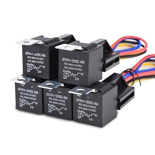 200PCS DC 12 V/24 V Waterproof Car Relay 40A Harness Heavy Duty Automotive Relay Socket for Head Light Air Conditioner 4 5 pin(200PCS 24V 4 Pin) von WHRLQXM