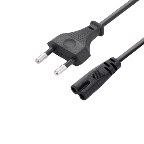 WICAREYO AC Netzkabel für Xbox One S, 2M/6.5FT 2 Prong EU Stecker AC Kabel Stromkabel Versorgungskabel für Xbox One S/Xbox ONE X/Xbox Serie XSX Xbox Serie S XSS Konsole von WICAREYO