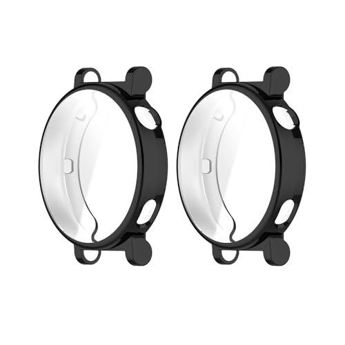 WIIKAI 2 Pack Hülle mit TPU Kompatibel mit Huawei WatchGT 4 Rundum Schutzhülle Schutz Case.(41mm)(schwarz+schwarz) von WIIKAI