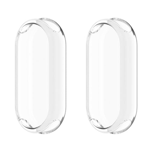 WIIKAI 2 Pack Hülle mit TPU Kompatibel mit XiaoMi Mi Band 9,mit Xiaomi Mi Smart Band 9 Displayschutz Rundum Schutzhülle Schutz Case Xin.(transparent) von WIIKAI