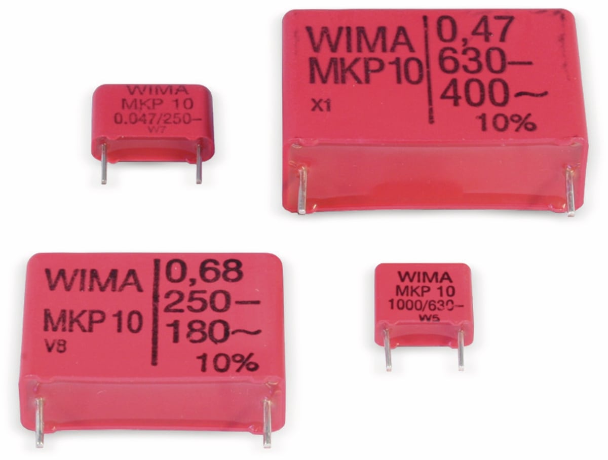 WIMA Folienkondensator, 1nF, 630V, radial, RM 7,5 von WIMA