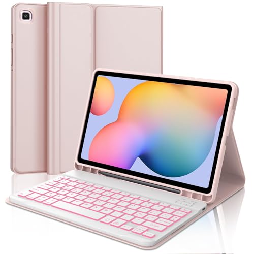 Tastatur für Samsung Galaxy Tab S6 Lite 2024/2022/2020 10,4 Zoll, Schutzhülle mit italienischer Tastatur, magnetische Bluetooth-Hintergrundbeleuchtung, abnehmbar, für Samsung S6 Lite von WINCHKING