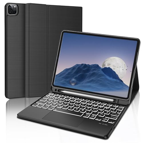 WINCHKING iPad Air 5 Generation Hülle mit Tastatur - iPad Pro 11 Tastatur mit Touchpad, Abnehmbare Kabellose QWERTZ Tastatur für iPad Air 5, iPad Air 4 10,9 Zoll von WINCHKING