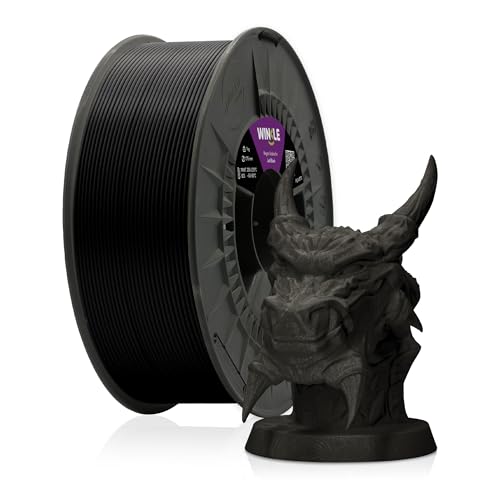 WINKLE PLA PRO Filament, 1,75 mm, Tiefschwarz, Rolle mit 300 g, hohe Maßgenauigkeit für 3D-Druck, mechanische Festigkeit und hervorragende thermische Beständigkeit, HDT von 95 °C, hohe von WINKLE FEED YOUR PRINTER