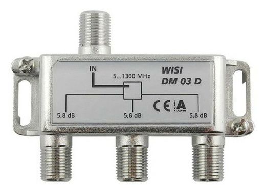 Wisi DM 03 D Verteiler 3-fach 5,8 dB 1300MHz von WISI