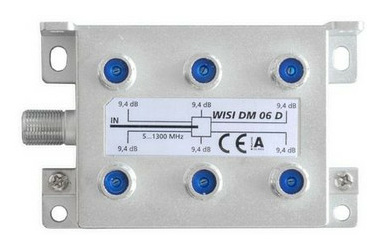 Wisi DM 06 D Verteiler 6-fach 9,4 dB 1300MHz von WISI