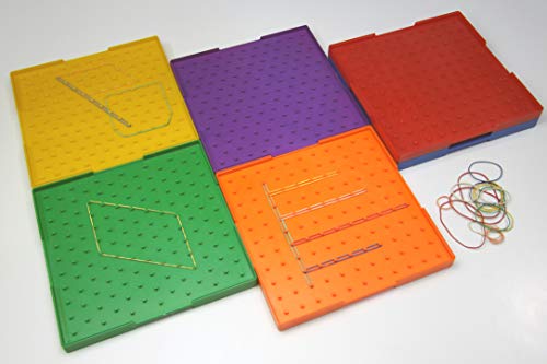 WISSNER® aktiv lernen - 6 Geometrie Bretter doppelseitig 23 cm - RE-Plastic° von WISSNER
