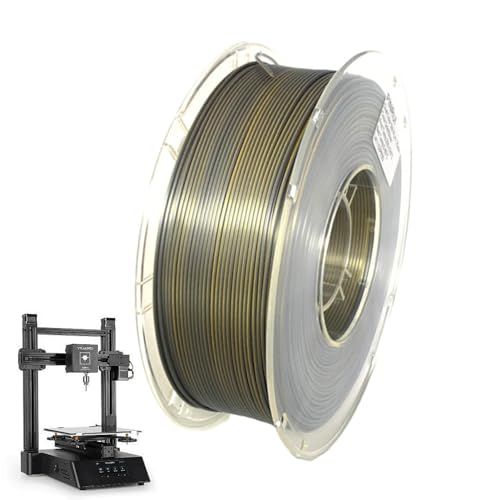 WJnflQN Seiden-Filament, 1,75 mm Spule, zweifarbig, 3D-Drucker, zweifarbige Filament-Spule, Druckmaterial, kein Verheddern, starke Bindung von WJnflQN